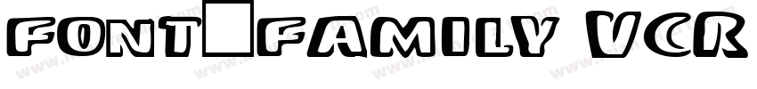 font-family VCR OSD Mono font-siz字体转换